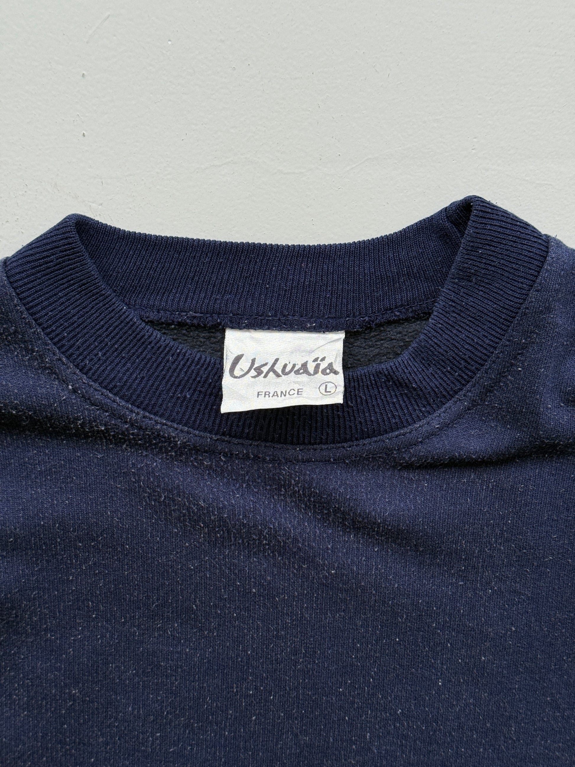 Navy Blue Ushuaia 90's Vintage Surfer Graphic Sweatshirt Jumper - Large