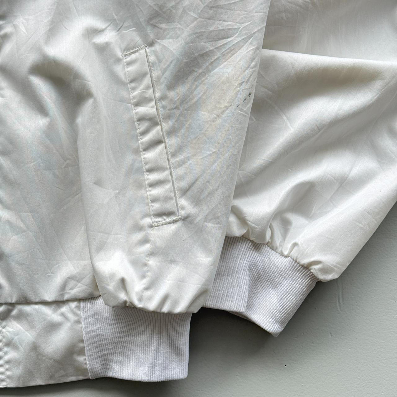 White Zoecon Dunbrook Lightweight Track 80's Jacket - Large