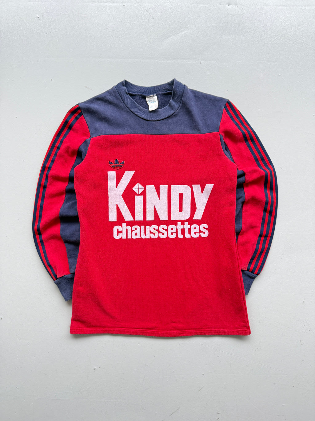 Adidas Rare Ventex Kindy Chaussettes 80's Vintage Football Shirt Sweatshirt - XS