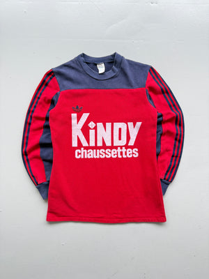 Adidas Rare Ventex Kindy Chaussettes 80's Vintage Football Shirt Sweatshirt - XS
