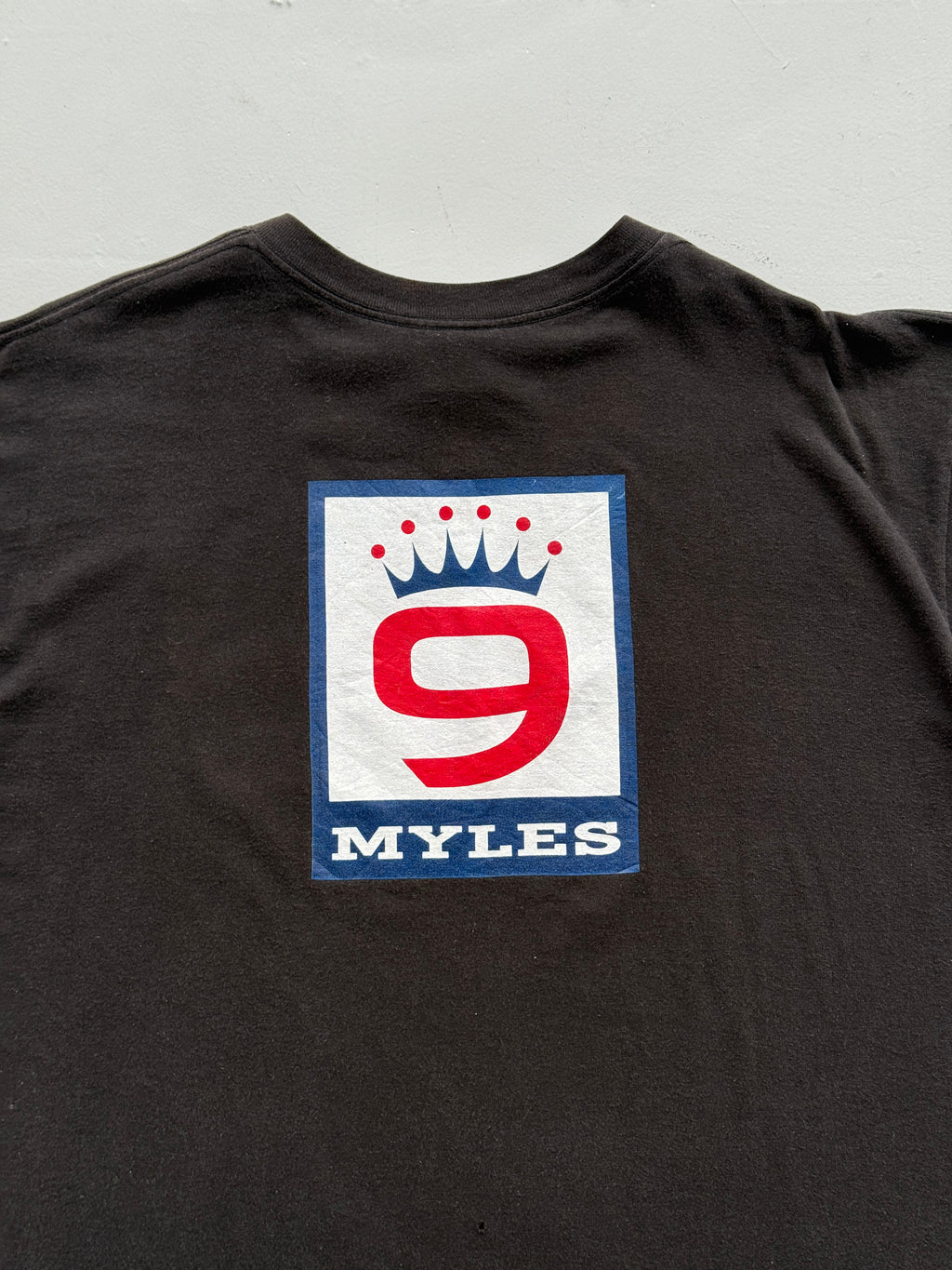Black Myles 9 90's Vintage Single Stitch Graphic T-Shirt - XL