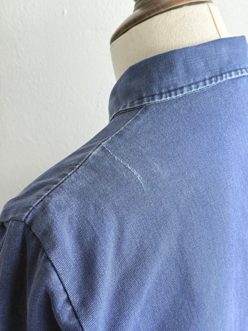 Thrashed Blue French 80's Vintage Workwear Chore Jacket CH562 - Medium