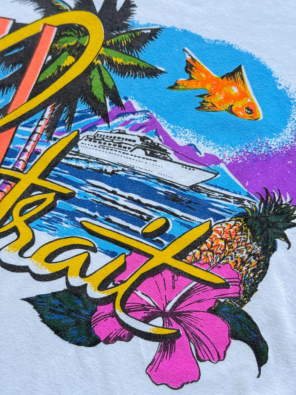 Bagus Bali Strait Tourist Graphic 90's Vintage Single Stitch T-Shirt - Medium