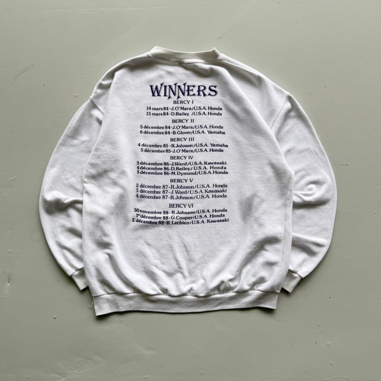 White Supercross Camel 90s Vintage Graphic Sweatershirt - Large