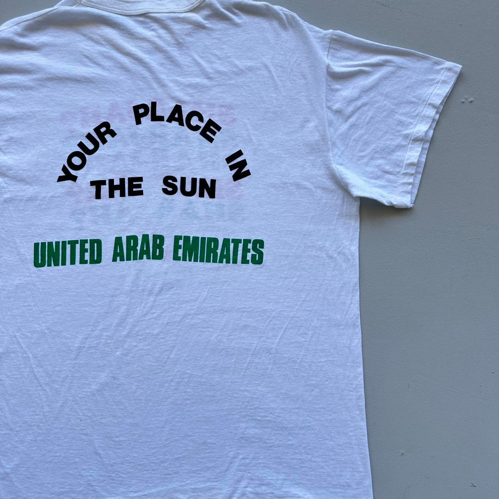 White United Arab Emirates Novelty 90s Vintage T-shirt - XL