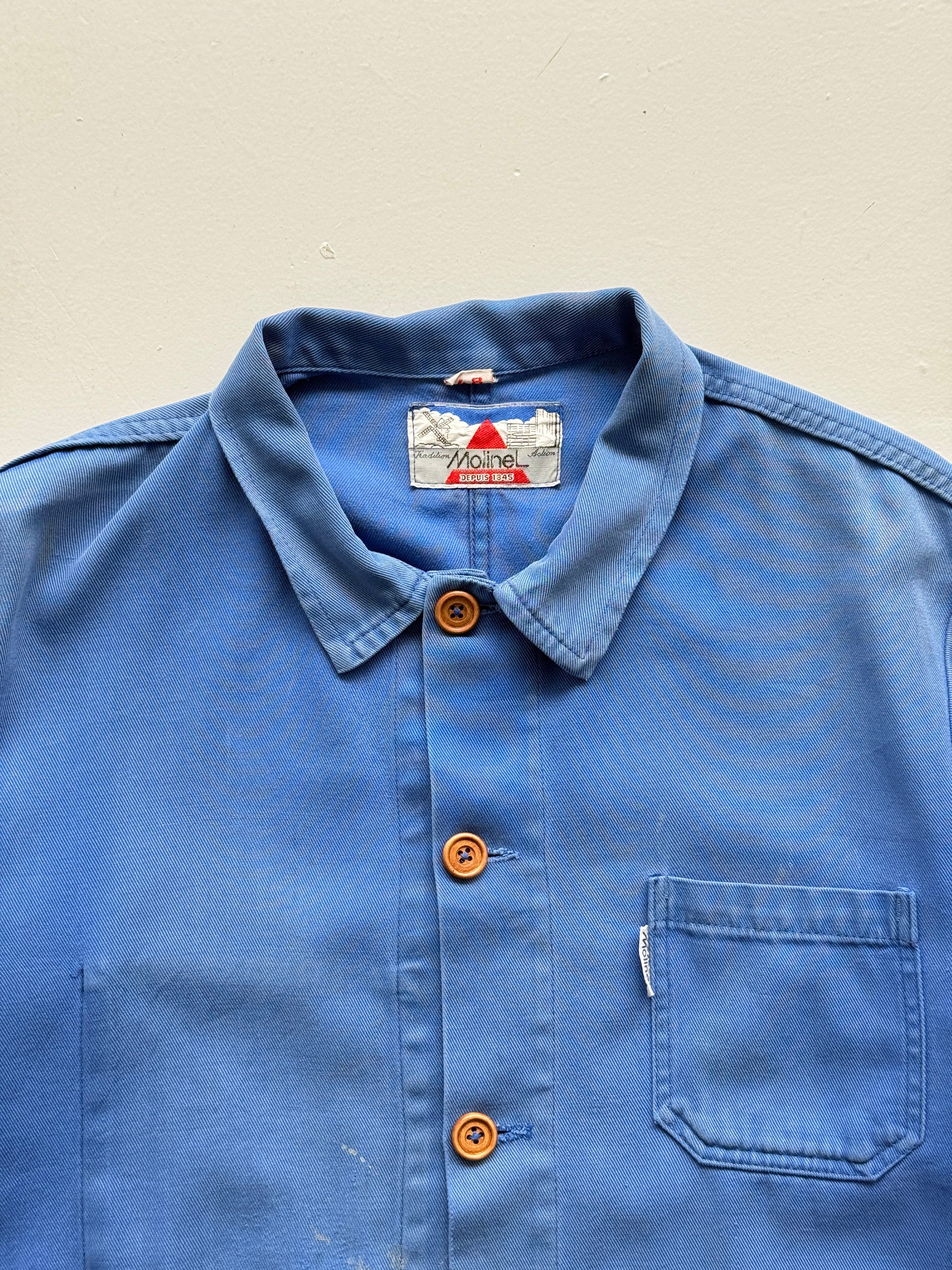 Blue Molinel Depuis Vintage Workwear Chore Jacket CH392 - Medium
