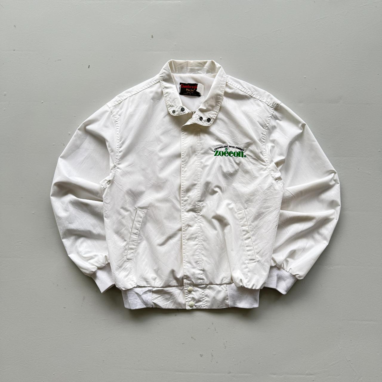 White Zoecon Dunbrook Lightweight Track 80's Jacket - Large