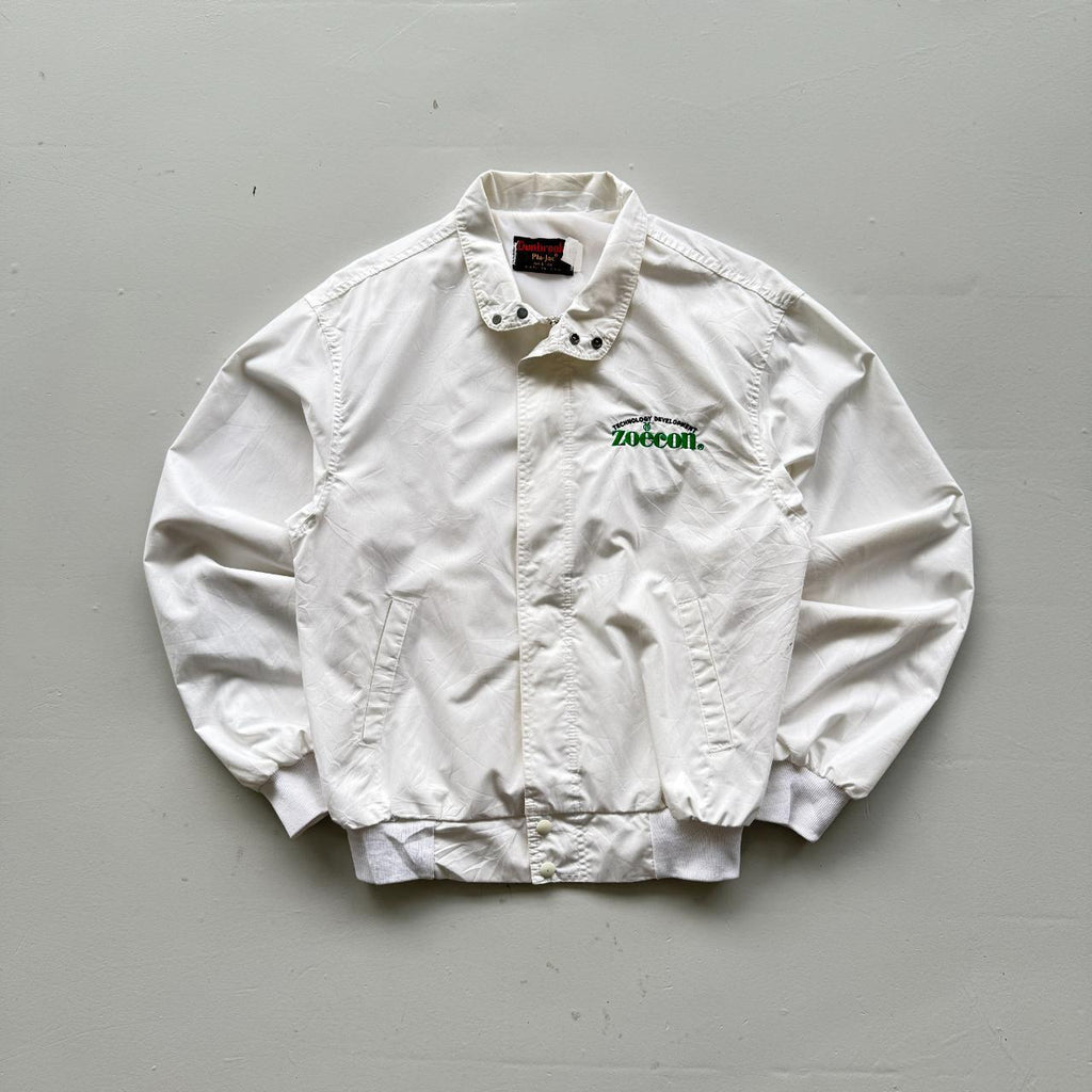 White Zoecon Dunbrook Lightweight Track 80's Jacket - Large