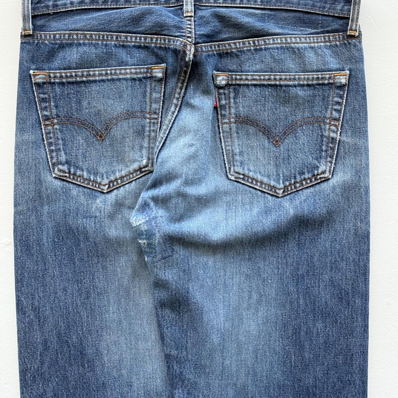 Blue Levi's Denim Straight Leg 90's Vintage Jeans - 32” x 31”