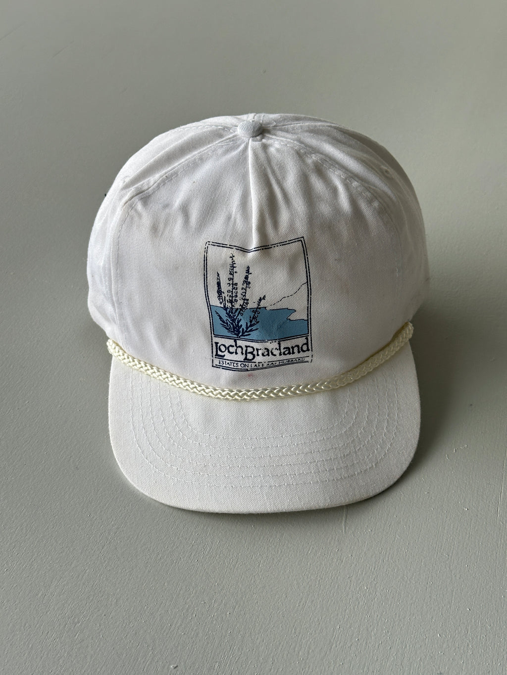 White LochBracland 90's Vintage SnapBack Trucker Cap