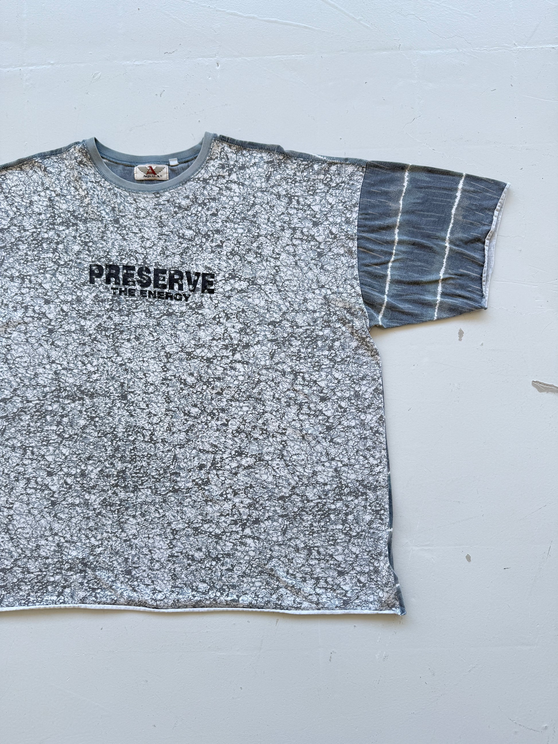 Grey Preserve the Energy 90's Vintage Rave Graphic T-Shirt - XXL