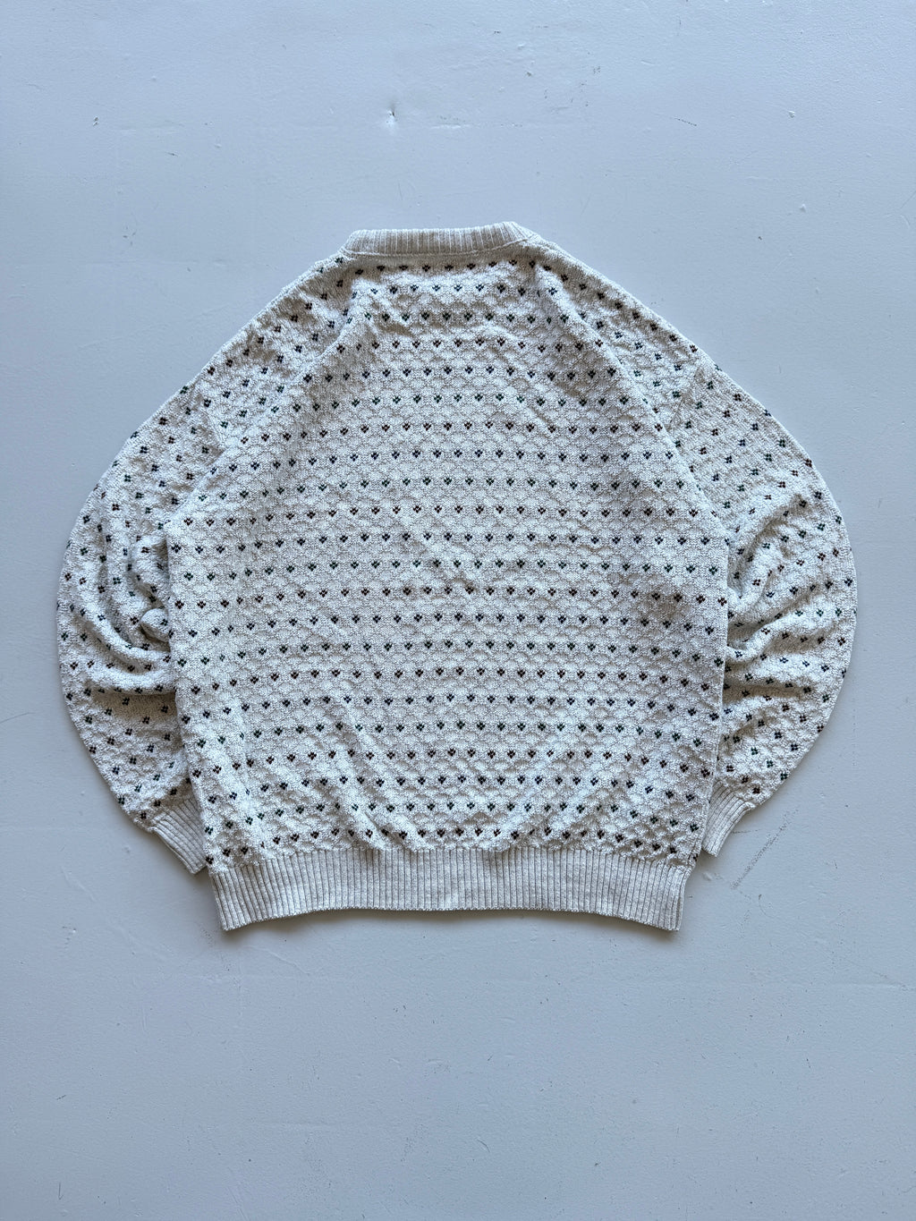 Cream St. John's Bay Knitted Vintage 90's Jumper - XL