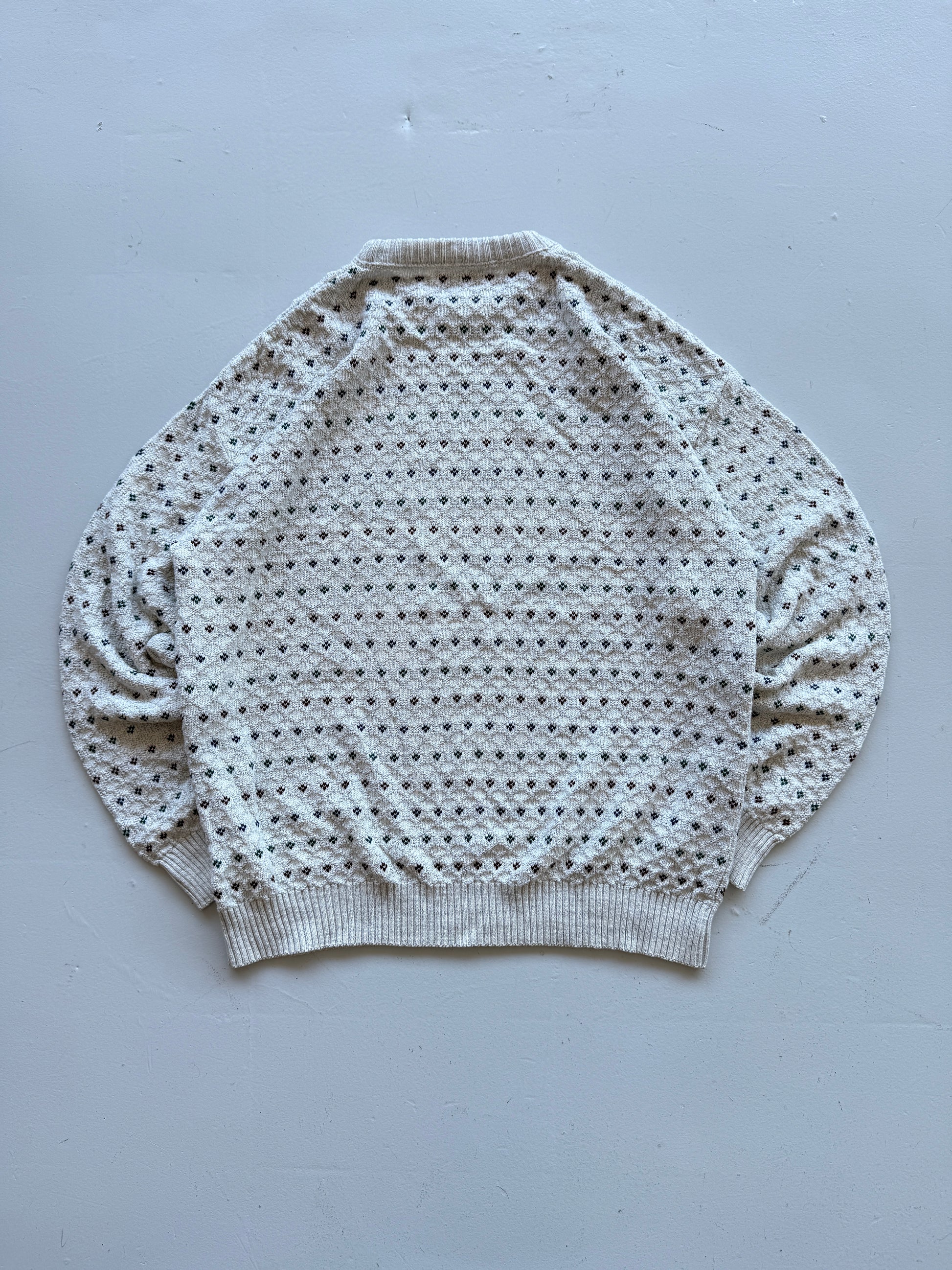 Cream St. John's Bay Knitted Vintage 90's Jumper - XL