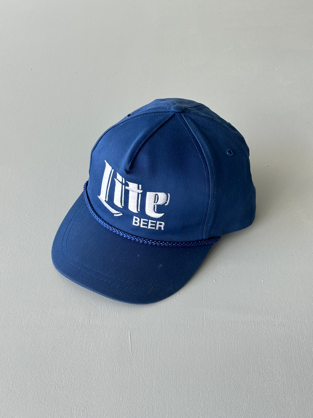 Navy Miller Lite Beer 80's Vintage SnapBack Trucker Cap