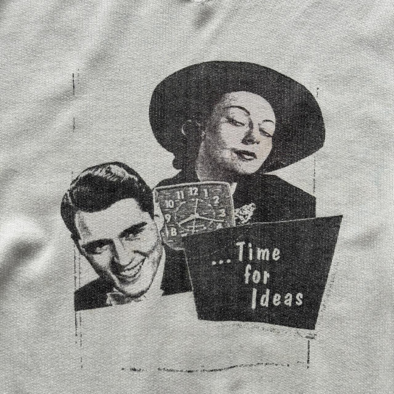White Hollywood Classic Movie 80’s Vintage Graphic Sweatshirt - Small Oversized