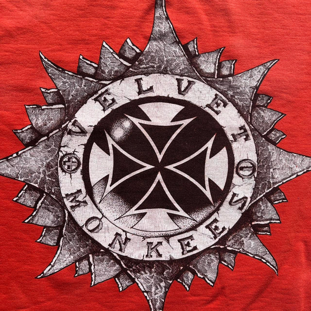 Red Velvet Monkees 90s Vintage Graphic Sweatershirt - Boxy Cropped XL