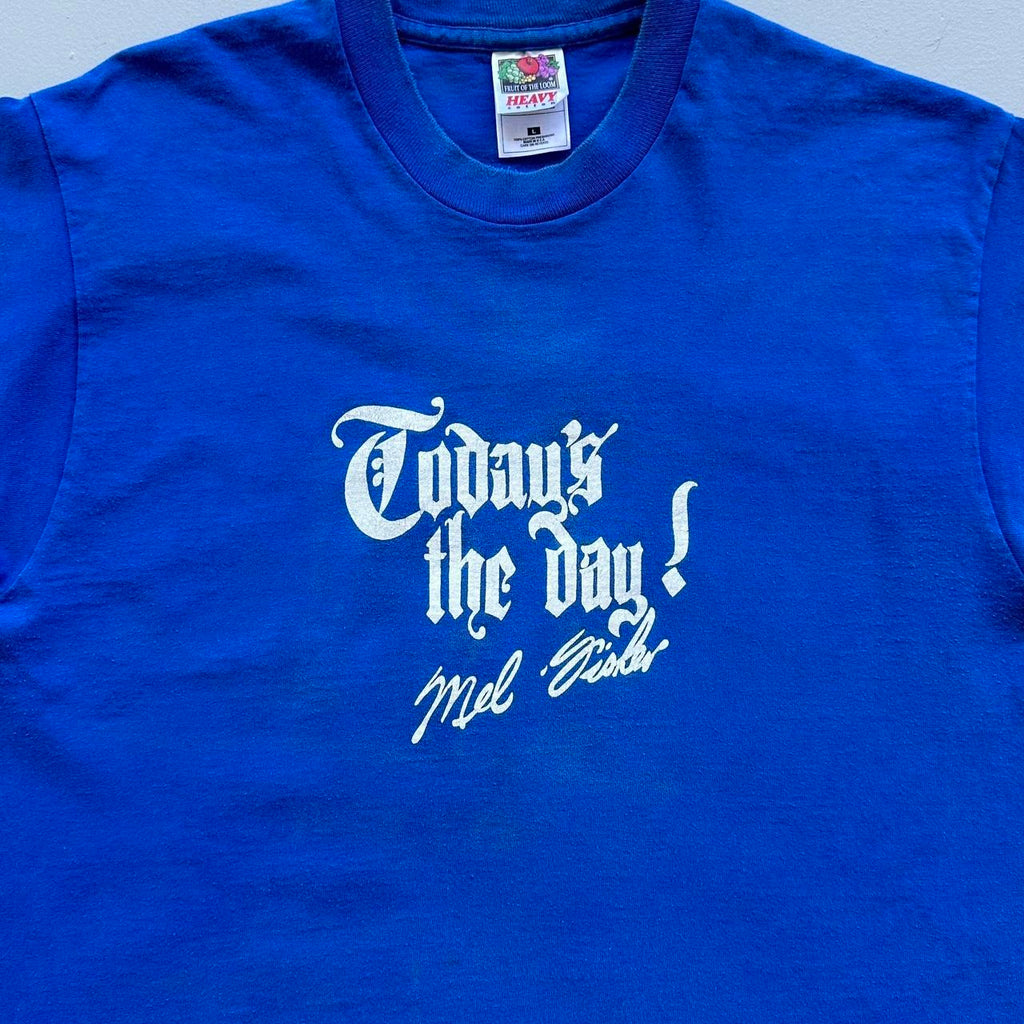Todays The Day Blue 90s Vintage T-shirt - Medium