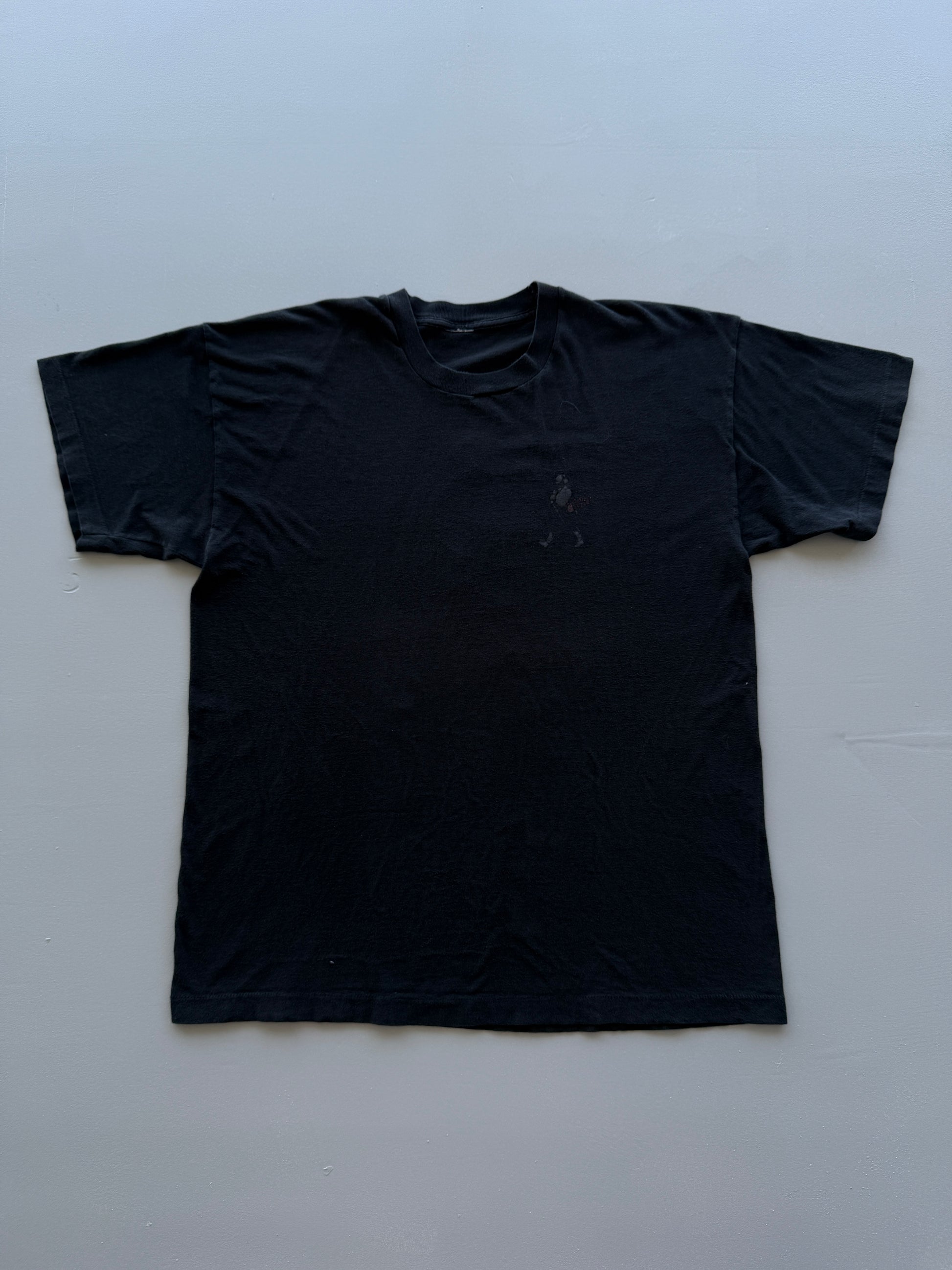 Black Johnnie Walker Whisky 90's Vintage Graphic T-Shirt - Large