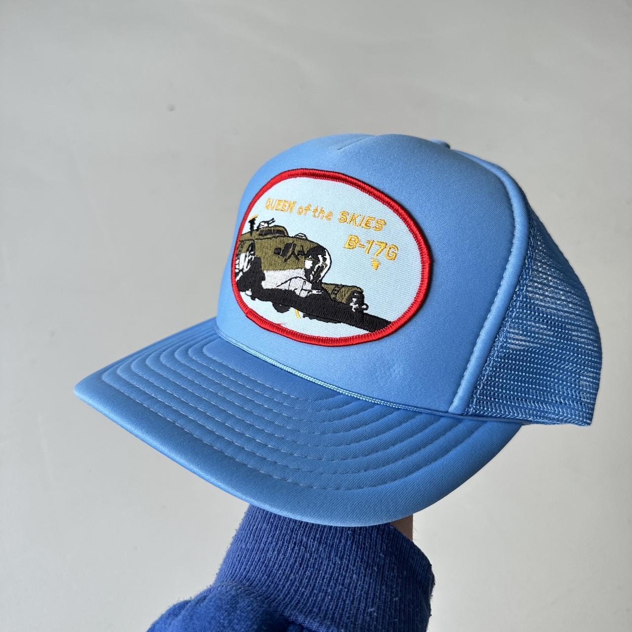 Baby Blue Queen of The Skies Mesh and Foam Trucker SnapBack Cap