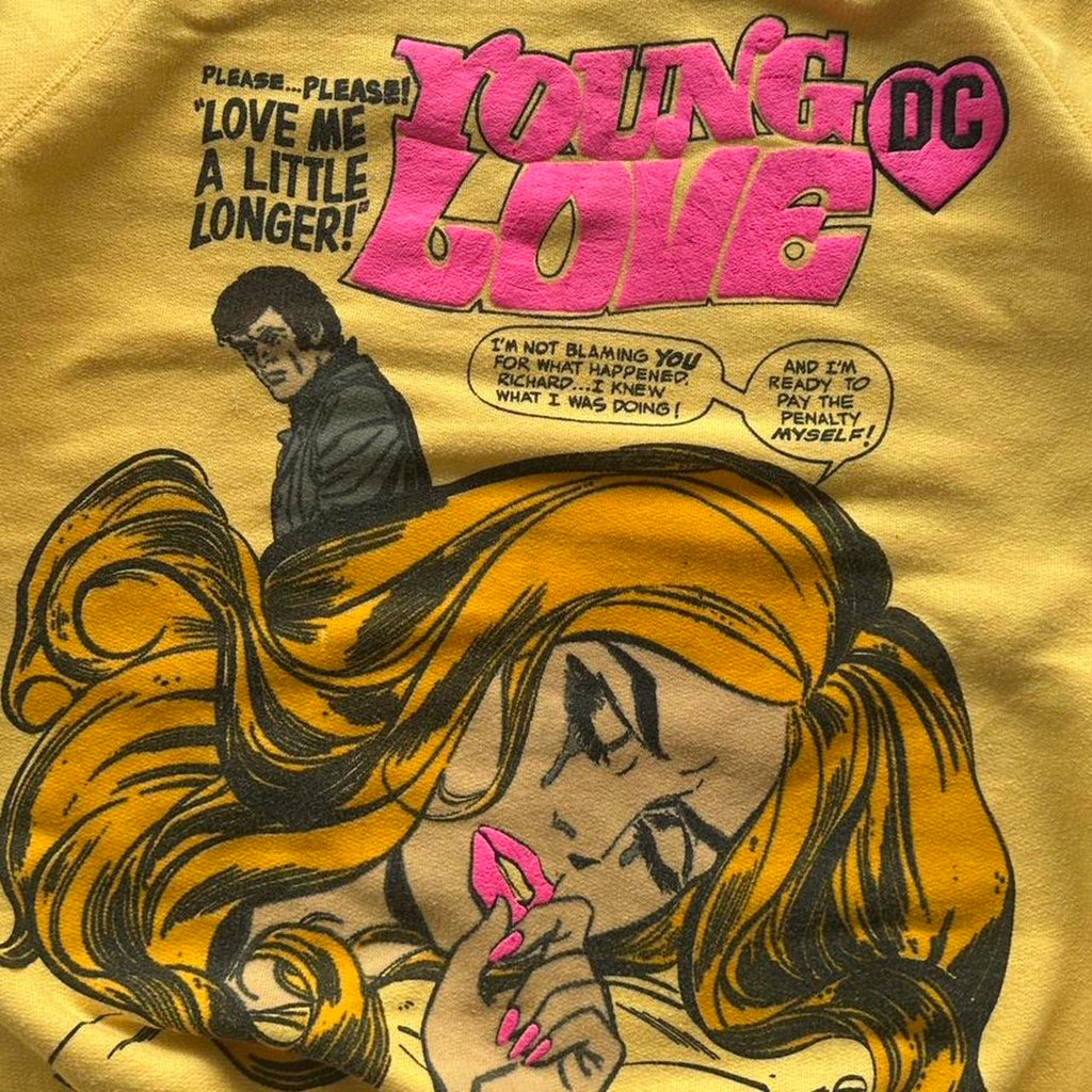 Yellow Young Love DC 1984 80’s Sweatshirt - Medium