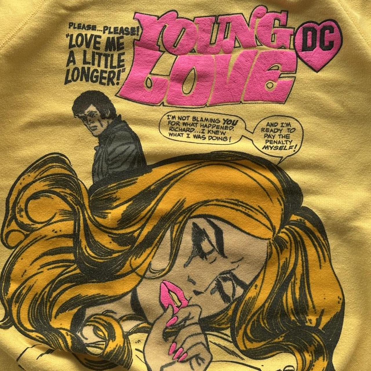 Yellow Young Love DC 1984 80’s Sweatshirt - Medium