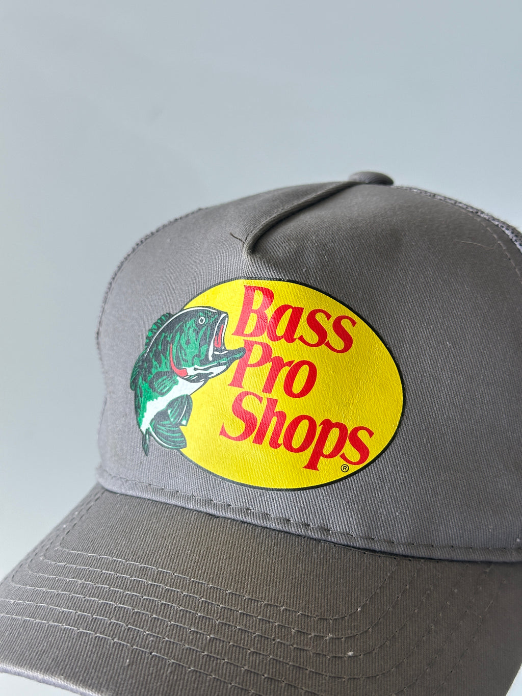 Grey Bass Pro Shops Vintage Trucker Cap
