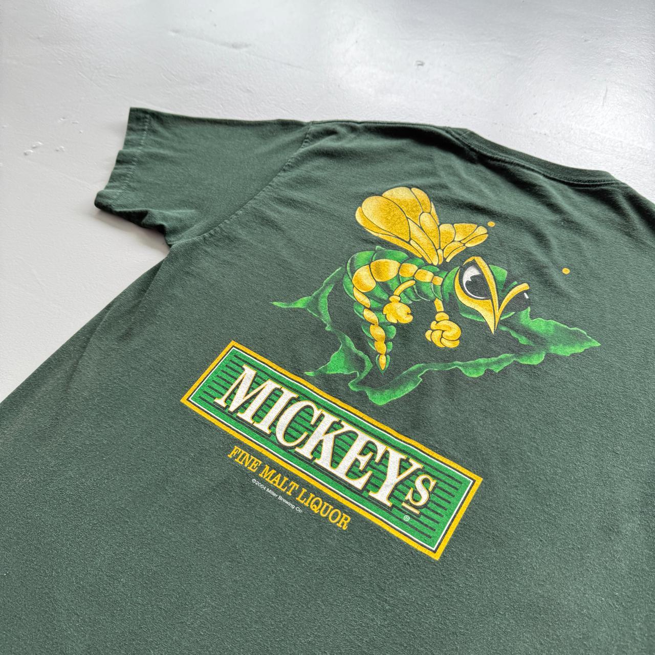 Dark Green Mickey's Liqour Vintage 90s T-shirt - Large
