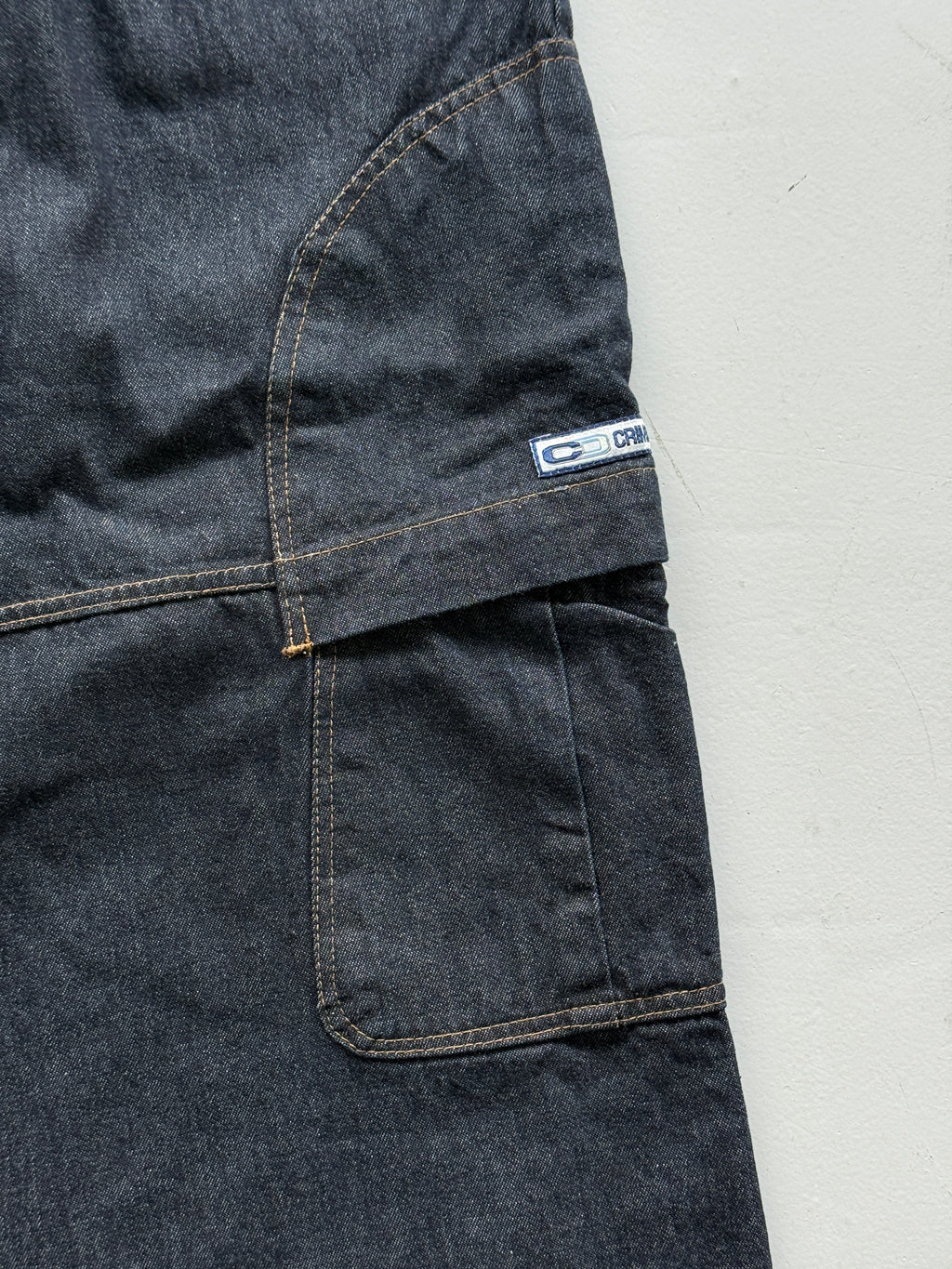 Navy Criminal Damage Y2K Vintage Wide Leg Baggy Jeans - W26 x L31