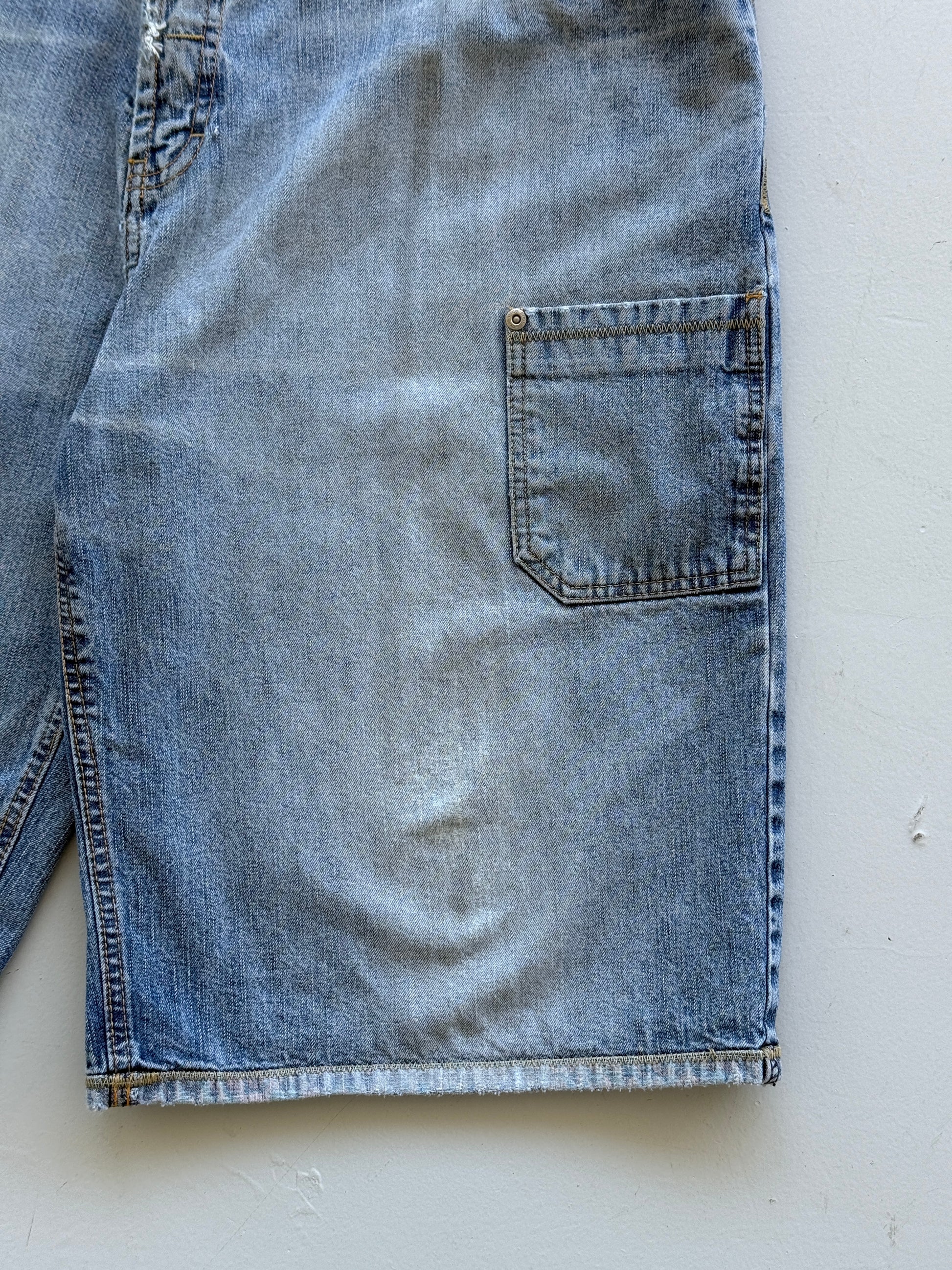 Light Blue Bugle Boy 90's Vintage Baggy Hip Hop Denim Shorts - W39 x L11.5