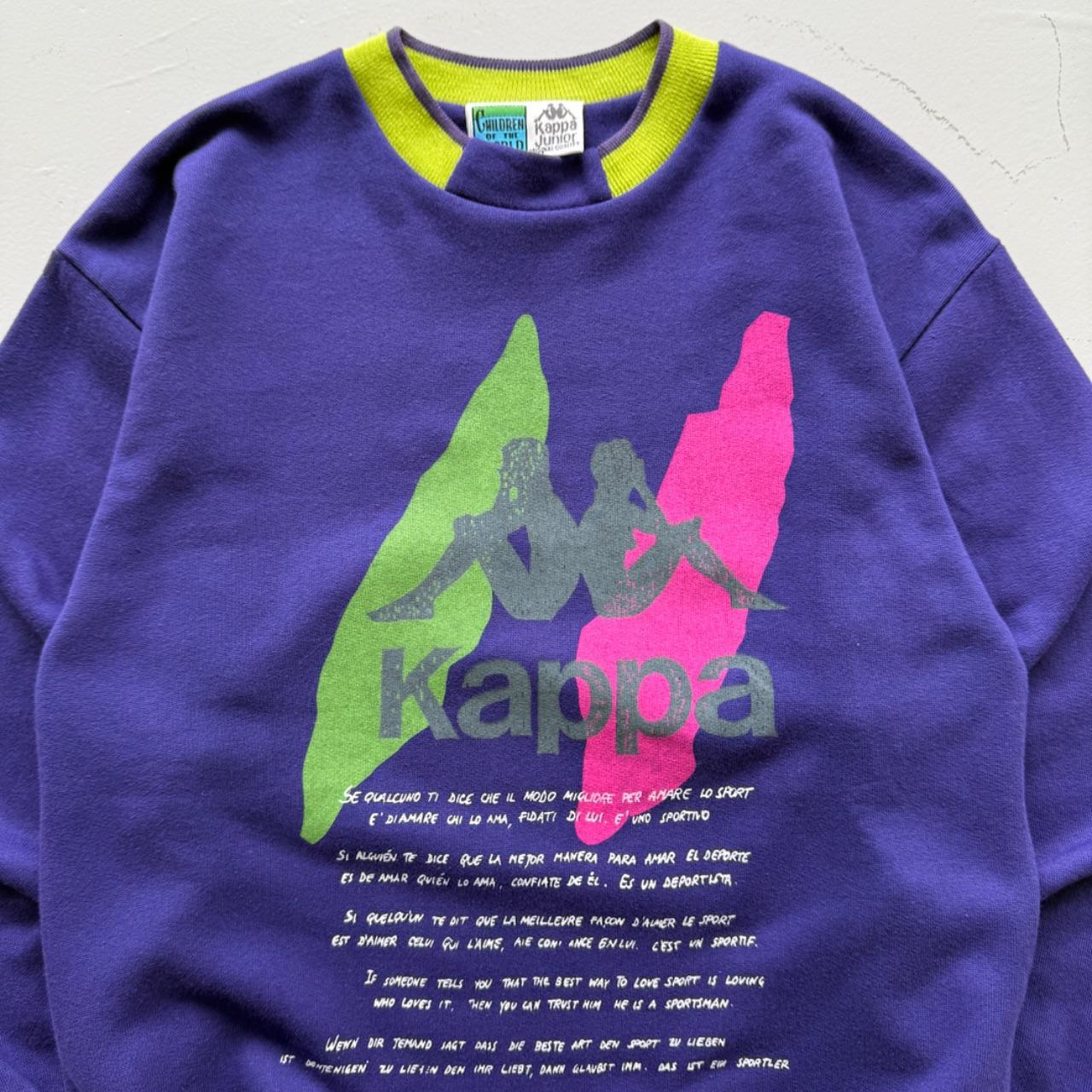 Purple Kappa 90's Deadstock Graphic Sweatshirt - Kids 6-8