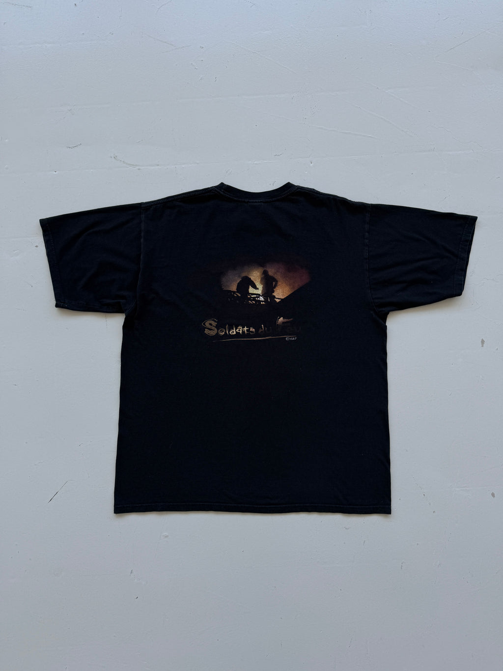 Black Men & Fire 00's Vintage Graphic T-Shirt - XL