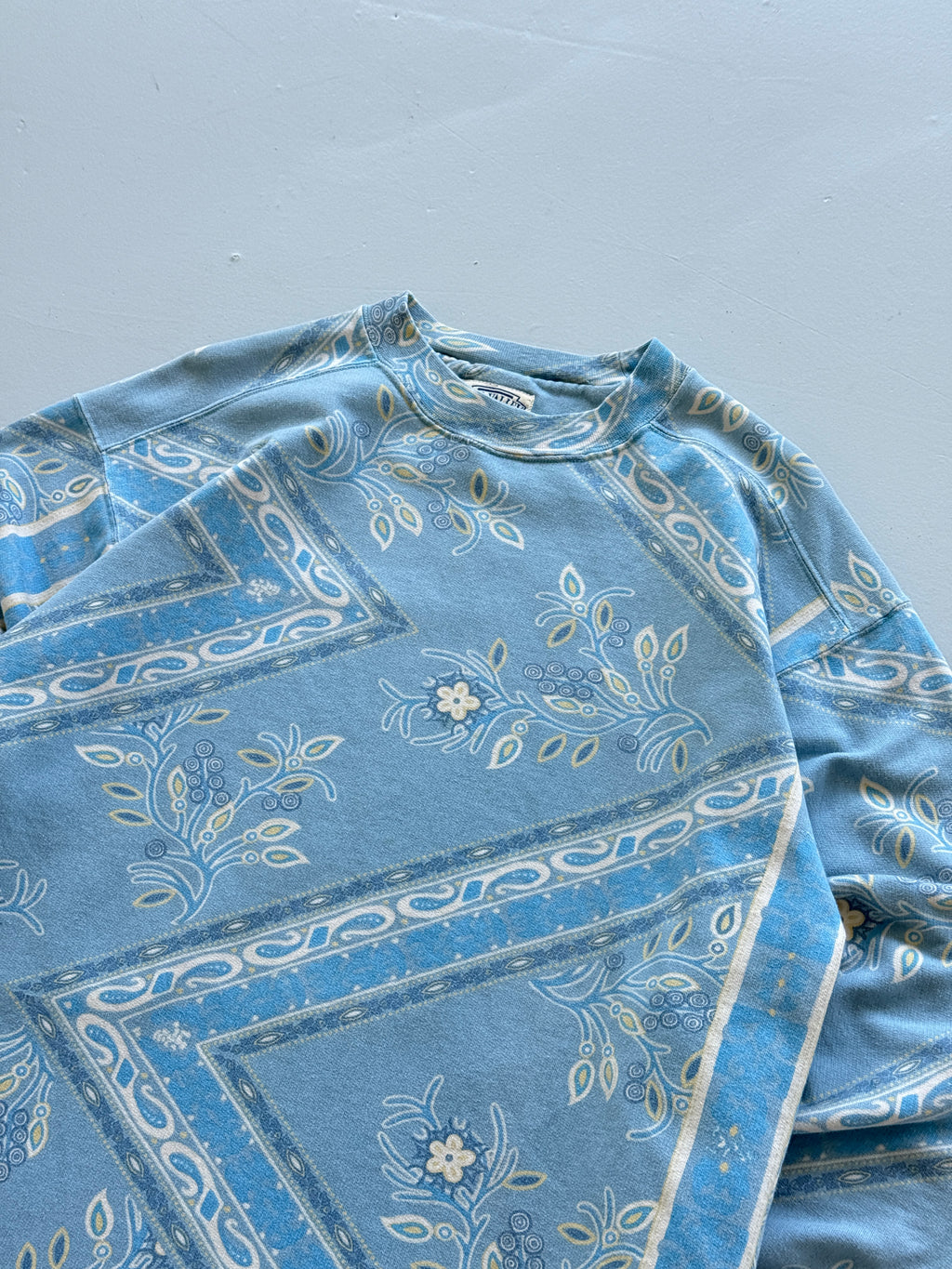 Sun Valley Paisley Print 90's Vintage Surf Sweatshirt - Large Oversized