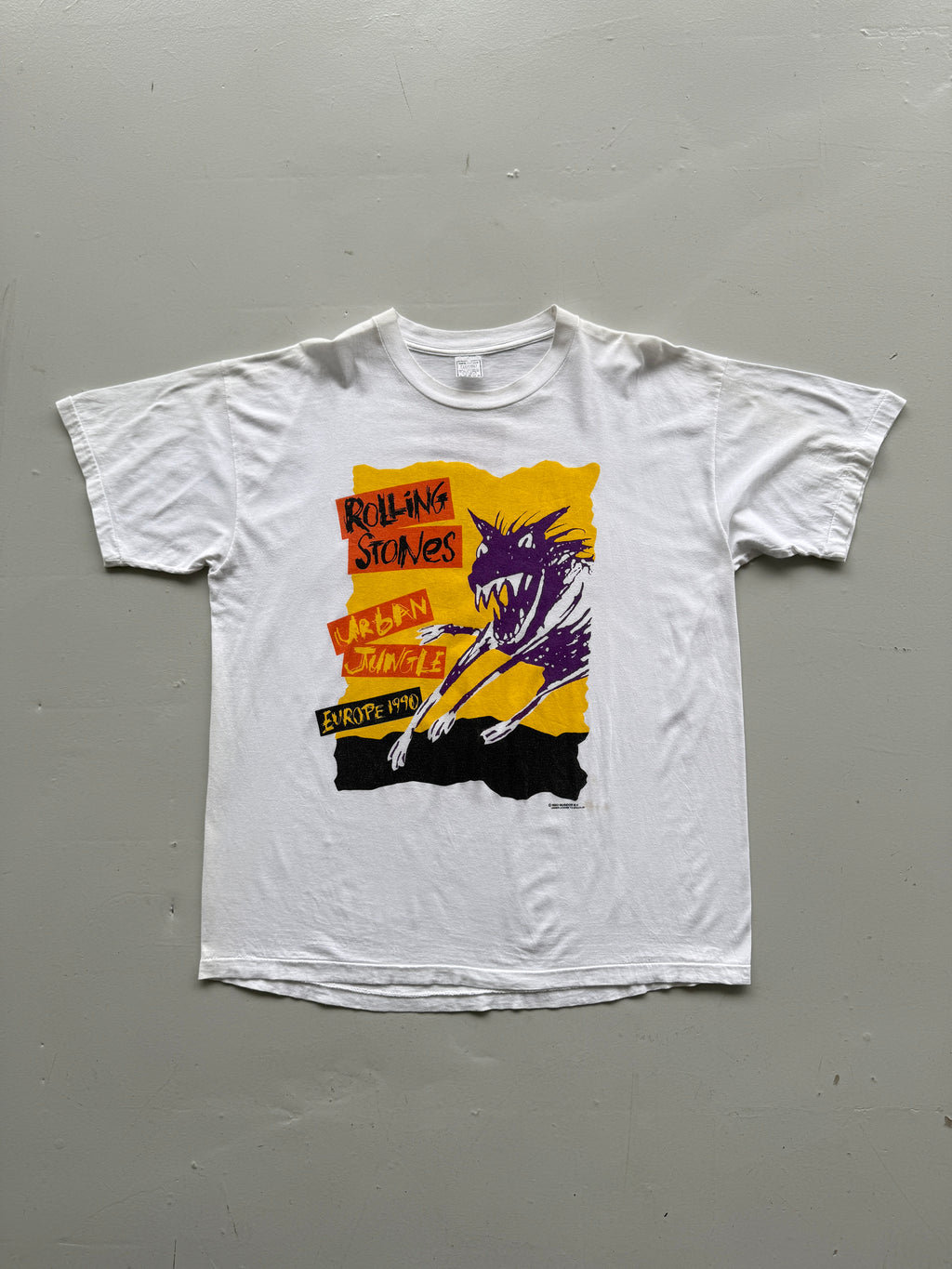 White Rolling Stone 90's Vintage Graphic Band T-Shirt - XL