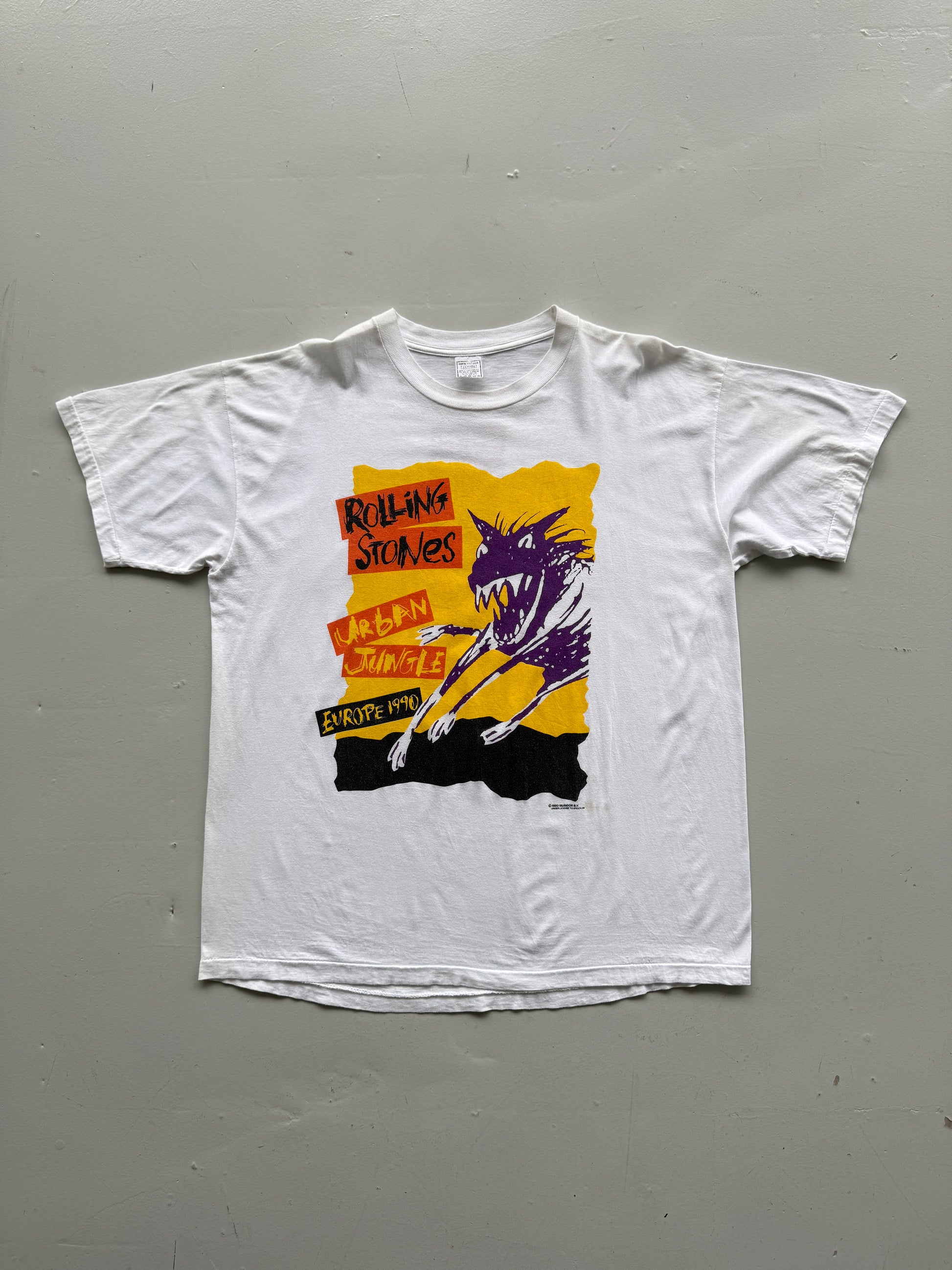 White Rolling Stone 90's Vintage Graphic Band T-Shirt - XL