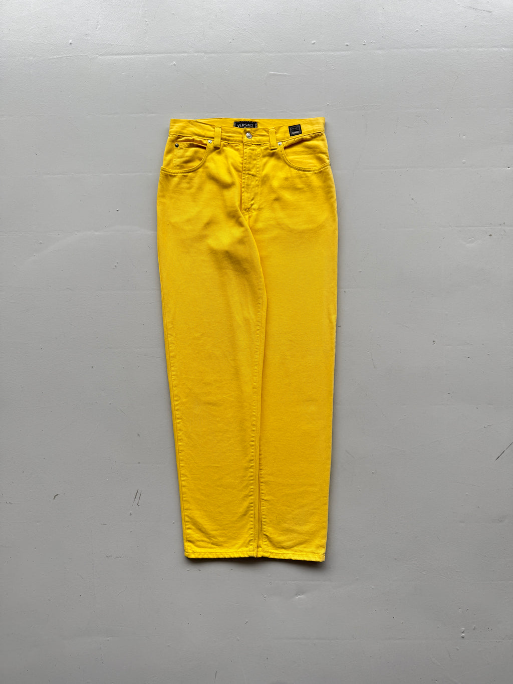 Yellow Versace 90's Vintage Jeans - W32 x L34