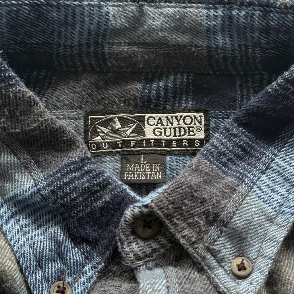 Blue Canyon Guide 80’s Vintage Flannel Long Sleeve Shirt - Large