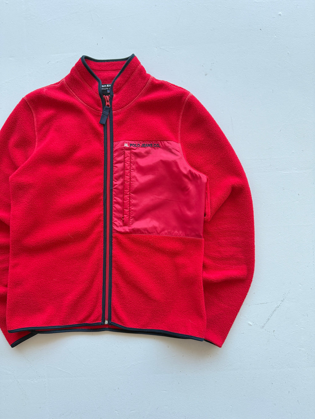 Red Polo Jeans Co 00's Full-Zip Fleece - Womens 8/10