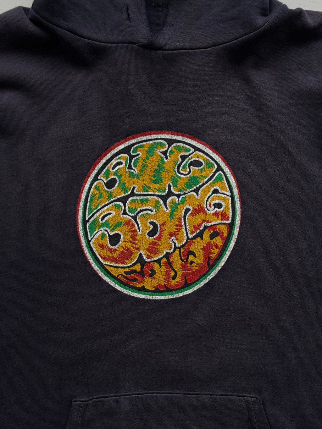 Big Bang Faded Graphic 90's Vintage Hoodie - XL