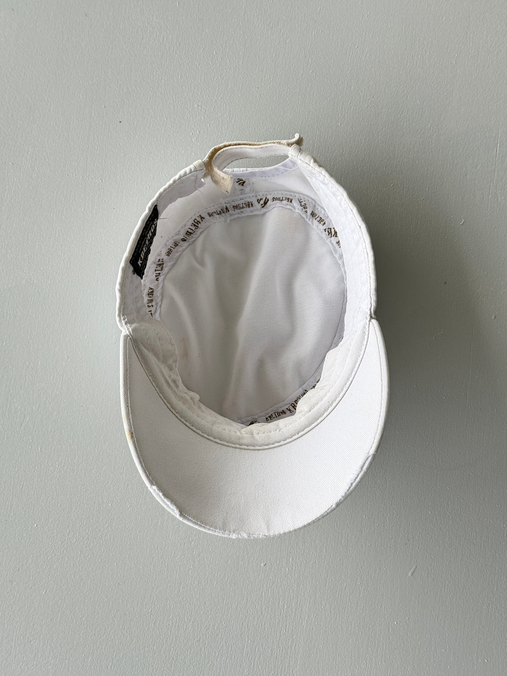 White Rose Y2K Cadet Cap Military Style 00's Grunge Aesthetic