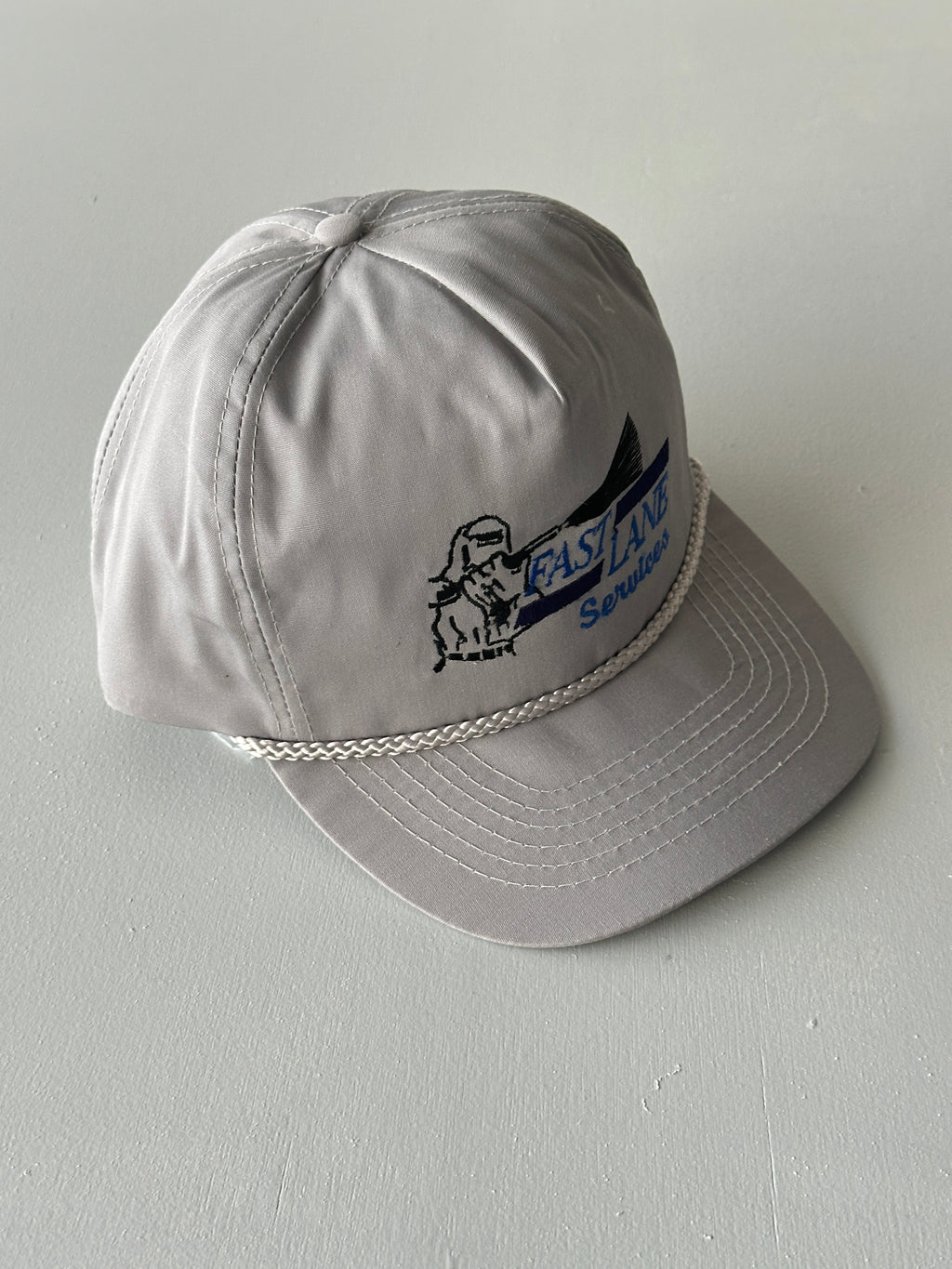 Grey Fast Lane Services 90's Vintage SnapBack Trucker Cap