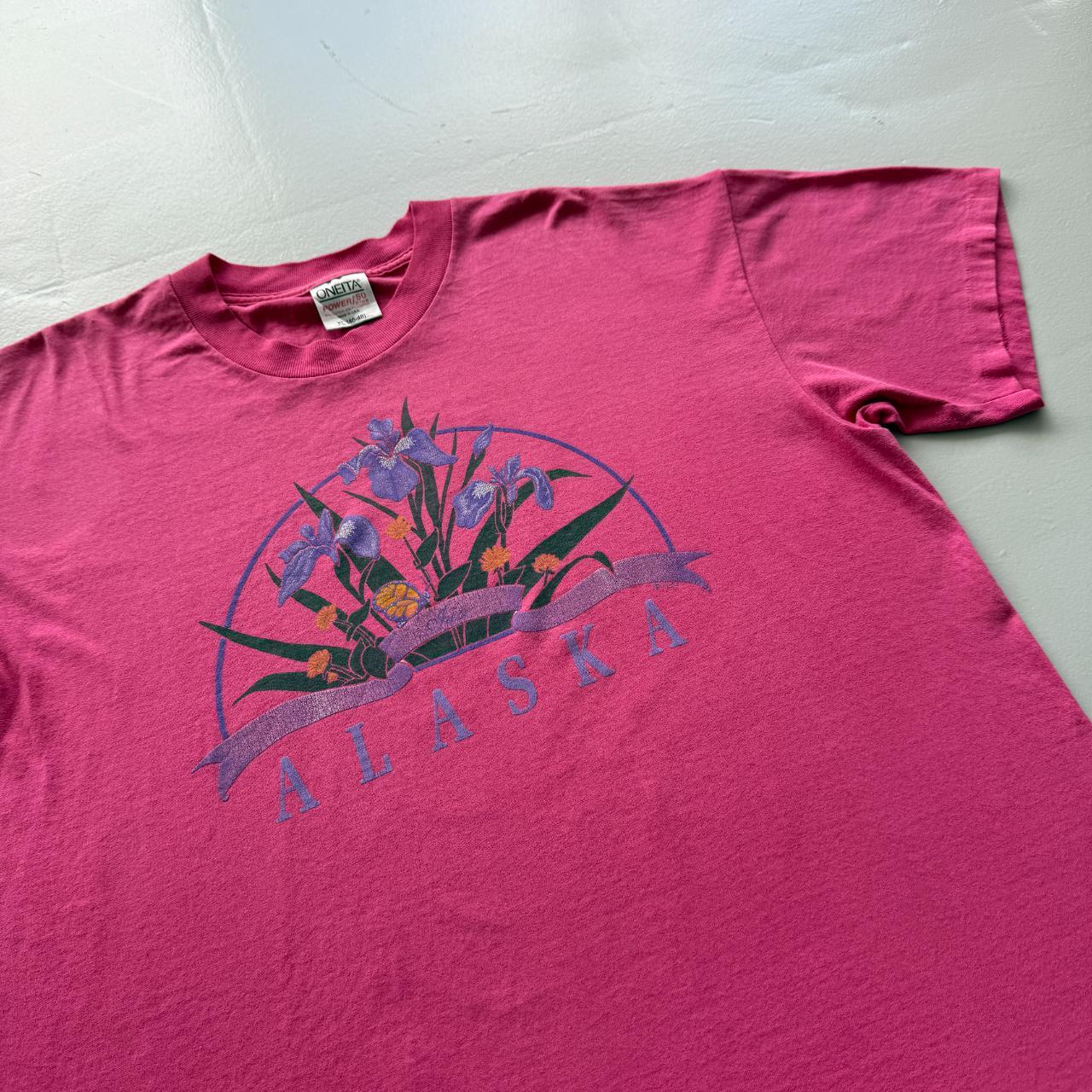 Pink Alaska Vintage Tourist 90s T-shirt - XL