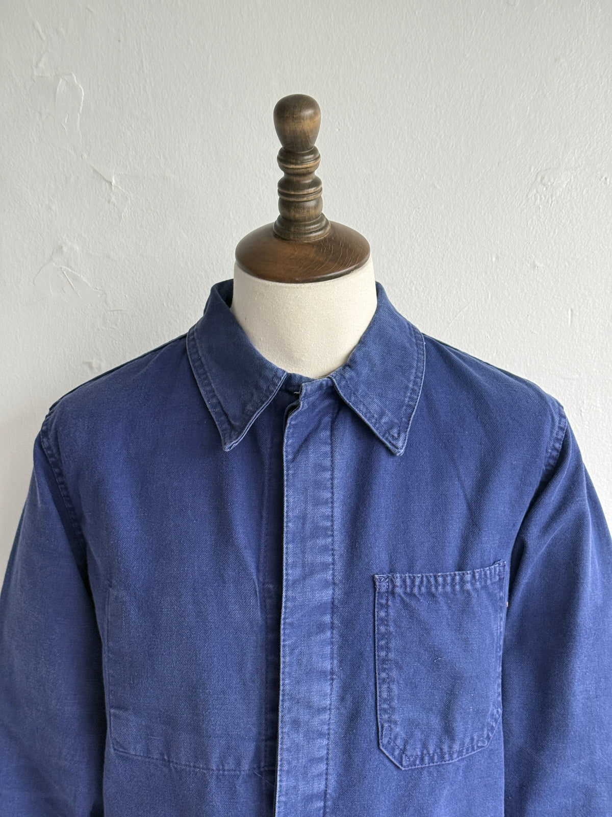 Blue French Vintage Workwear Chore Jacket CH555 - Small