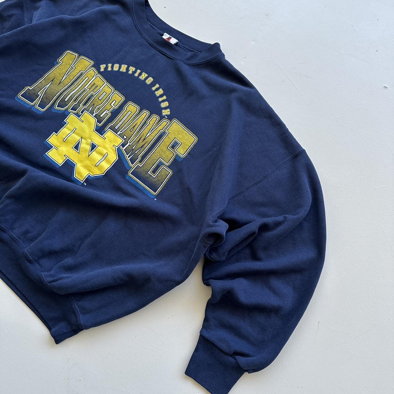 Navy Notre Dame 90s Vintage Sweatshirt - XL