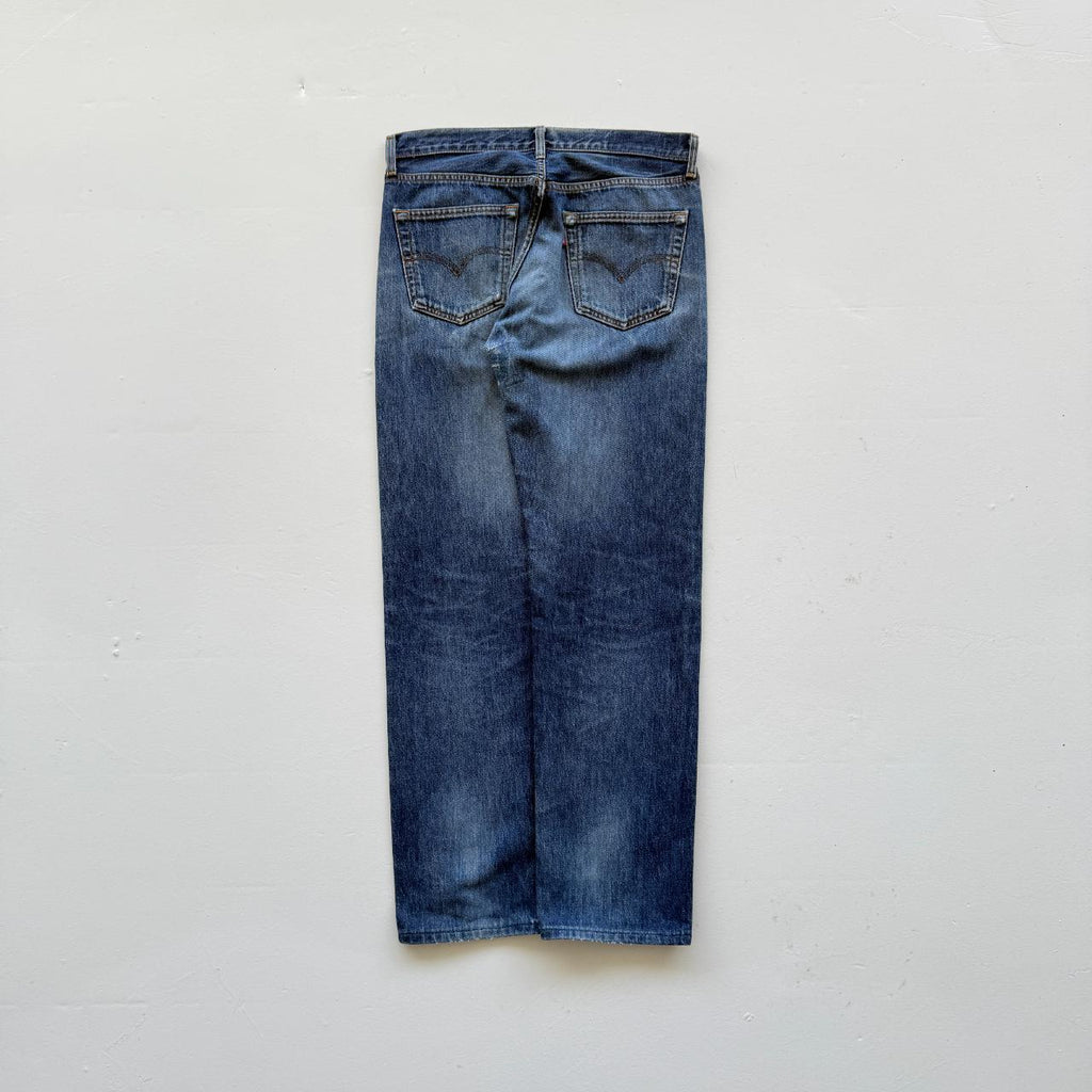 Blue Levi's Denim Straight Leg 90's Vintage Jeans - 32” x 31”