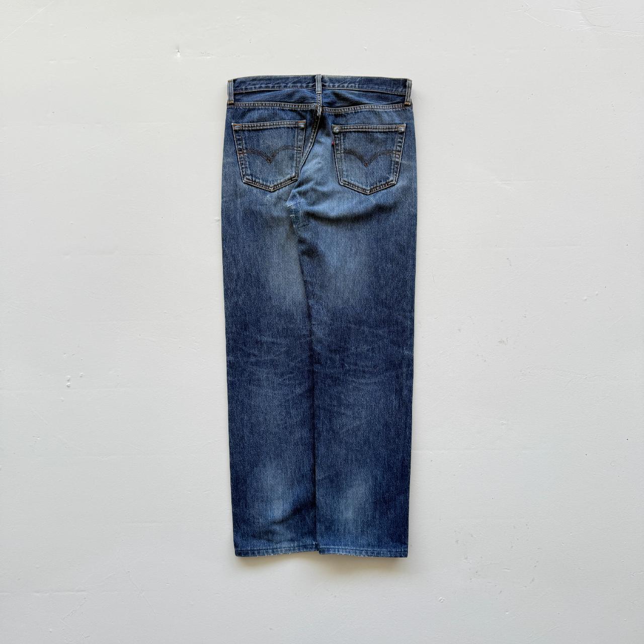 Blue Levi's Denim Straight Leg 90's Vintage Jeans - 32” x 31”