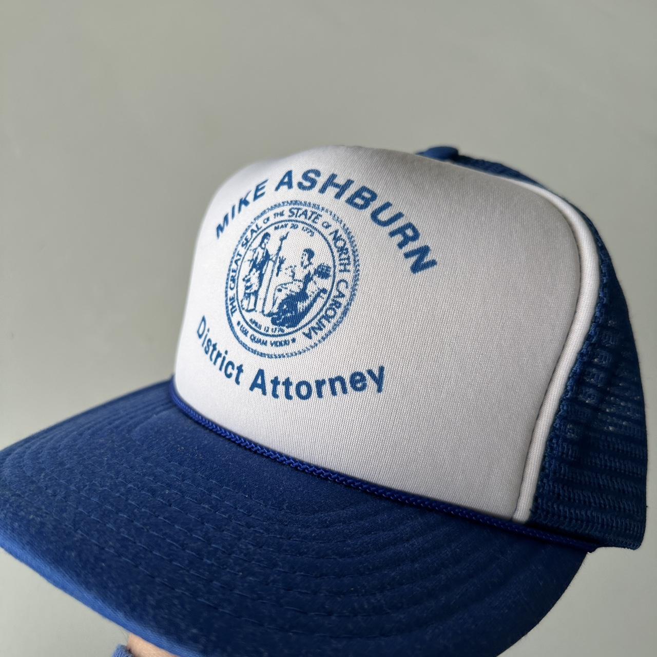 Blue / White District Attorney Mesh and Foam Trucker SnapBack Cap
