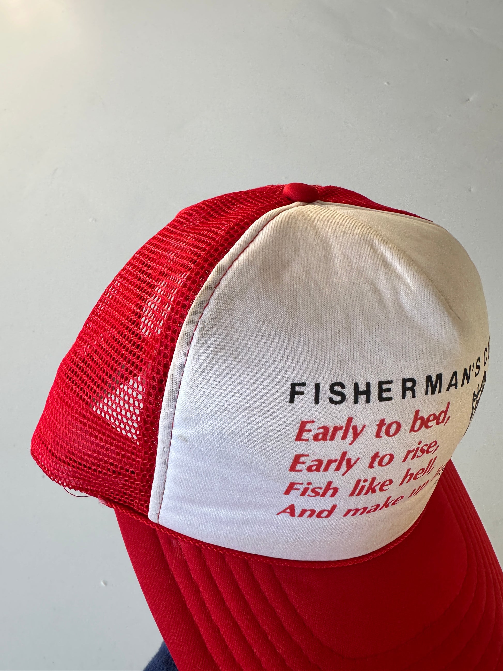 Fisherman's Code Slogan Vintage Foam & Mesh SnapBack Trucker Cap
