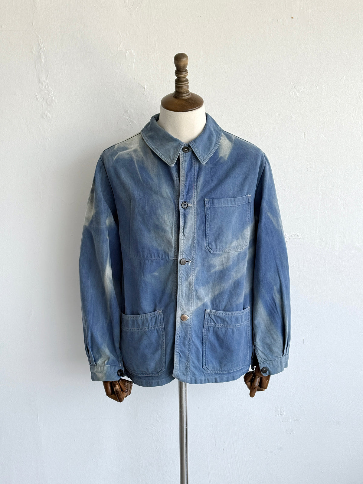 Faded Blue French 1950s/60s Vintage Workwear Chore Jacket CH519