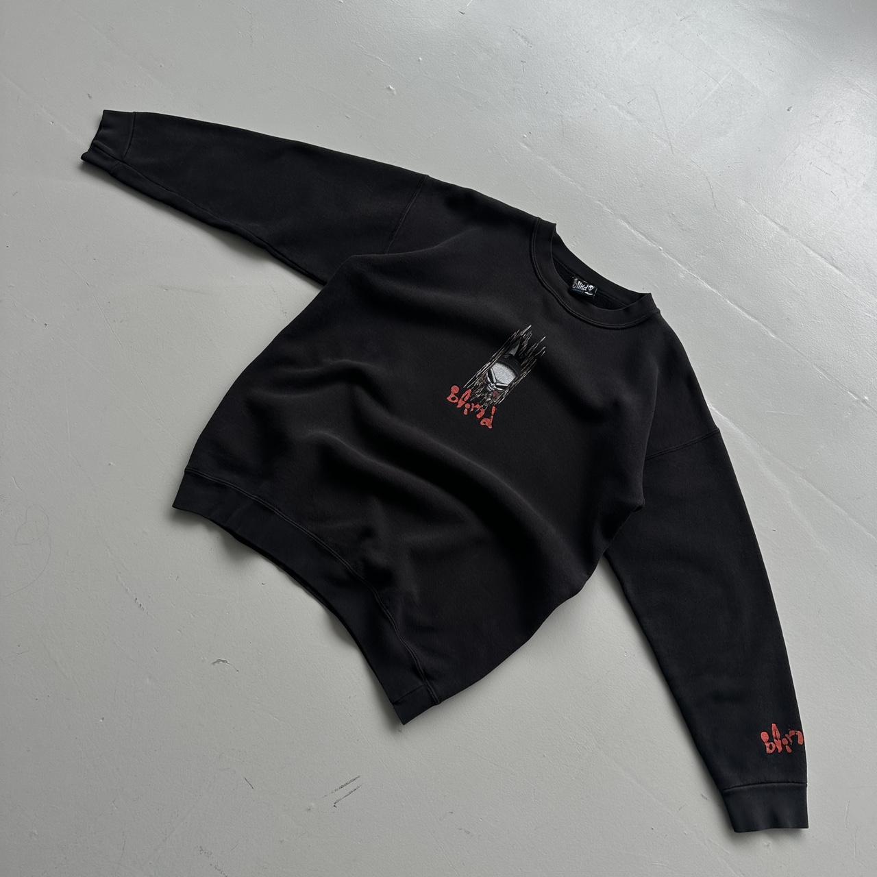 Black Blind Skateboarding Vintage Graphic Sweatshirt - Medium