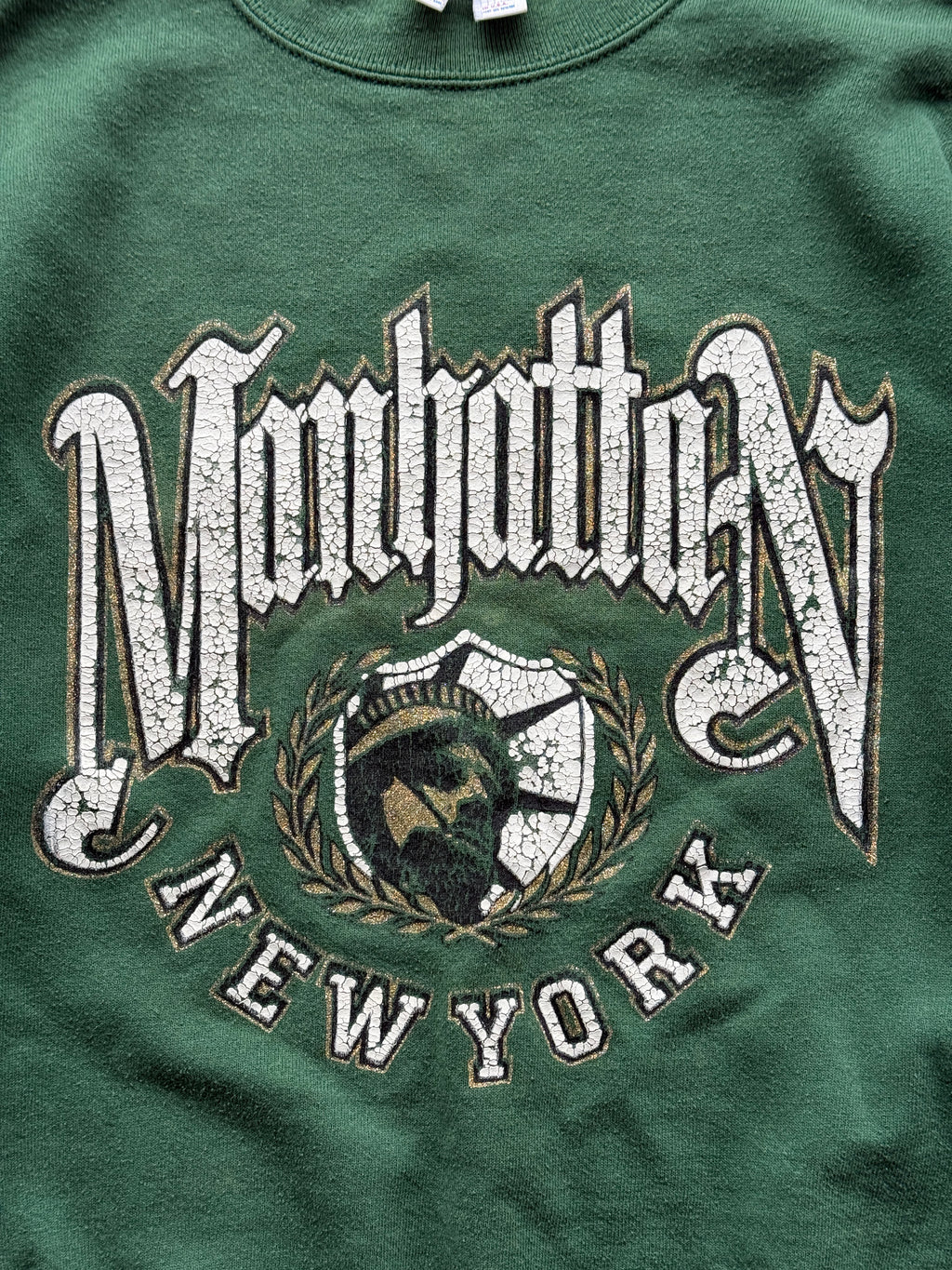 Manhattan New York University 90's Vintage Crewneck Sweatshirt - Small